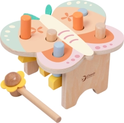 Mesita de madera con lápices de colores CLASSIC WORLD Montessori Mariposa