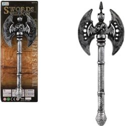 Hacha antigua de plástico 30 cm – plateada