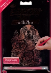 Imagen para rascar con efecto cobrizo: perro y gato