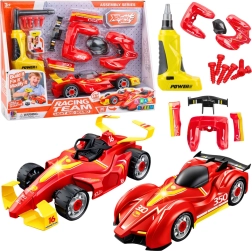 Set de tuning de coche de carreras para atornillar con destornillador a batería y luces