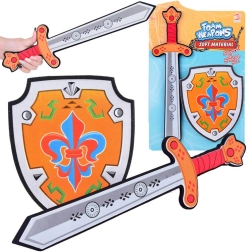 Set de caballero de espuma: espada y escudo con lirio