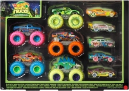 Set HOT WHEELS MONSTER TRUCKS 1:64 que brillan en la oscuridad, 10 uds
