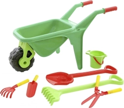 Set de jardinería infantil con carretilla y herramientas
