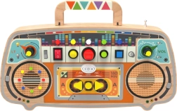Radio FM de madera – activity board interactivo para niños
