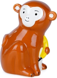 Hucha de cerámica mono con plátano