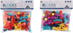 Juego de construcción de bloques de plástico de colores