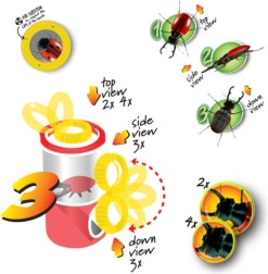 Vaso de observación de insectos NAVIR: tres formas de observación, mix de colores