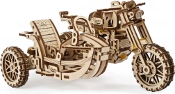 Ugears rompecabezas 3D motocicleta con sidecar – modelo mecánico de madera