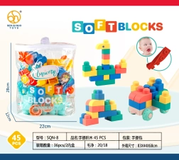 Set de bloques de construcción blandos (45 piezas)