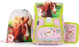 Set escolar PREMIUM Caballo – mochila, estuche y bolsa