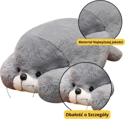 Peluche abrazable gris de foca 29 cm