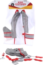 Disfraz infantil de cocinero con set de utensilios de cocina