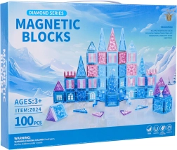 Construcción magnética ICE SNOW, 100 piezas