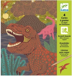 DJECO Imágenes para rascar Dinosaurios
