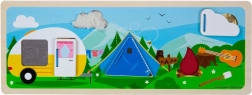 Bigjigs Toys puzle sensorial de madera – acampada en la naturaleza