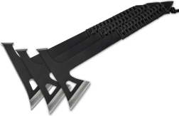 Böker Plus Mohican, juego de hachas arrojadizas, negro, funda de nailon