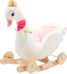 Juguete balancín con ruedas y melodía Baby Mix cisne blanco