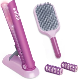 Plancha de pelo infantil con set de accesorios 19 cm