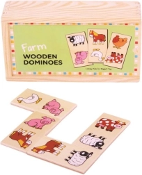 Bigjigs Toys dominó de madera – granja