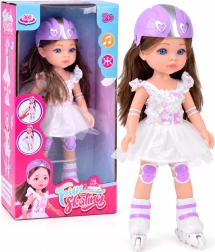 Muñeca interactiva sobre patines de ruedas de 35 cm
