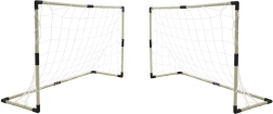 Juego de dos porterías de fútbol con marcador y accesorios