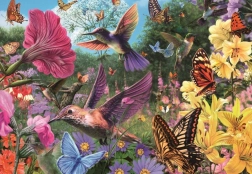 Puzzle Mundo de colibríes y mariposas 200 piezas
