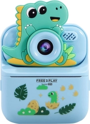 FREEON Free2Play cámara digital infantil con impresión instantánea Dinosaur