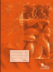 Cuaderno escolar A4 rayado, 20 hojas, naranja
