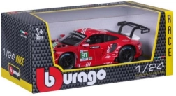 Modelo de coche metálico Bburago Porsche 911 RSR LM 2020 a escala 1:24