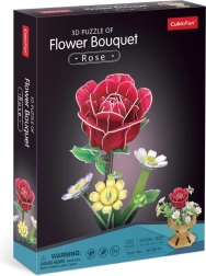 Puzle 3D Ramo de flores - Rosas