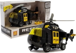 Helicóptero de rescate a pilas con luces y sonidos