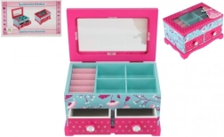 Joyerito de madera Princess con 2 cajones y espejo