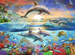 Puzzle Ravensburger Paraíso de los delfines XXL 300 piezas