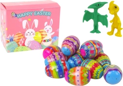 Set de Pascua de juguetes – huevos con figuritas de dinosaurios, 12 uds