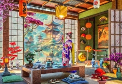 Puzzle Bluebird sala de té japonesa 1000 piezas
