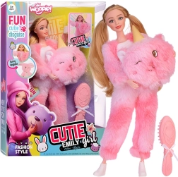 Muñeca Emi Woopie Royal con disfraz de osito rosa
