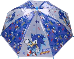 Paraguas infantil transparente Sonic Rainy Days, azul