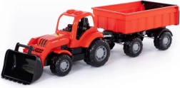 Tractor cargador con remolque Macher