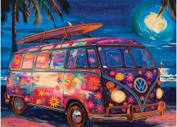 Puzzle EUROGRAPHICS VW Diversión en la playa 1000 piezas