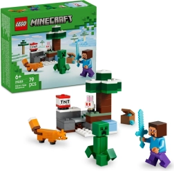 LEGO Minecraft Steve y aventura en la taiga