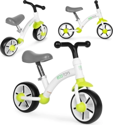 Bicicleta de equilibrio para niños con ruedas EVA y sillín ajustable ECOTOYS verde
