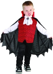 Disfraz infantil de carnaval de vampiro (92–104 cm)
