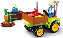 Set de construcción Sluban Pueblecito Granja: Tractor de frutas