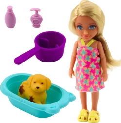 Woopie Royal muñeca con cachorro, bañera y set de cuidado