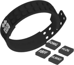 Pulsera de silicona PIXIE CREW con píxeles – negra