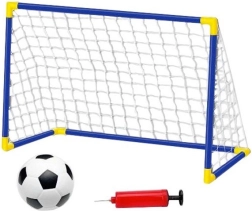 Portería de fútbol plegable para niños con red y balón