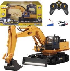 Excavadora RC de orugas con cabina giratoria HUINA 1:16