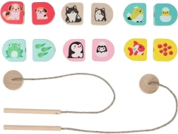 Cubika Nuestras mamás – set de ensartado de madera para niños