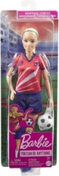Barbie futbolista con camiseta roja