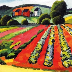 Puzzle cuadrado CURIOSI Q Art: Paisaje en Tegernsee – 66 piezas